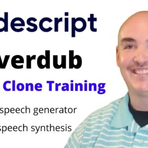 Descript Overdub Voice Clone Training - ai text to speech generator Deepfake speach synthesis