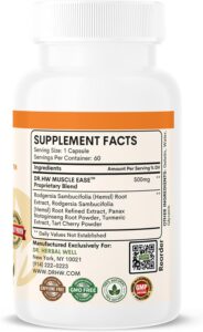 Dr herbal well Muscle Ease Ingredients
