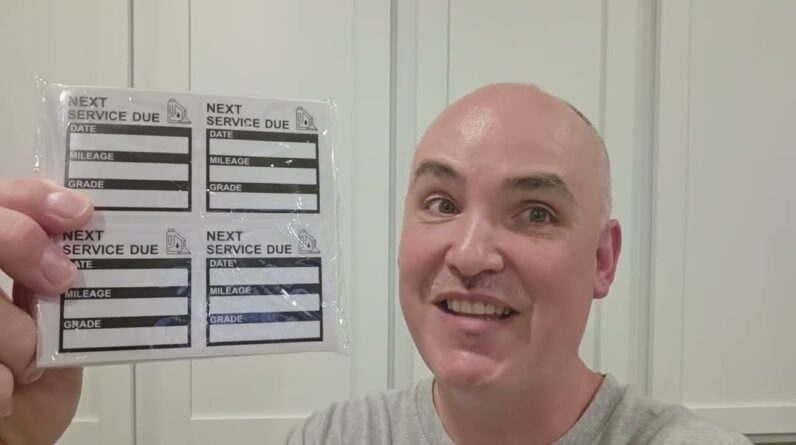 THICK-DURABLE SMEAR-FREE? Deepionara Static Cling Oil Change Stickers for Windshield Review Unboxing