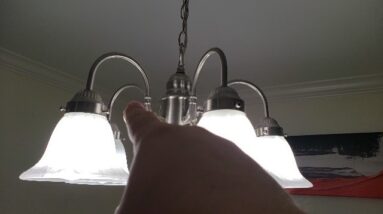 DETAIL - Review of Volume Lighting Chandelier Brushed Nickel Review Unboxing Volume Lighting Demo Te