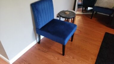Sturdy Soft Review  Modern Velvet Armless Accent Chair Review Unboxing STHOUYN Demo Test