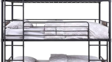 acme brantley metal frame triple bunk bed review