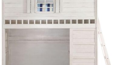 acme tree house loft bed in weathered white and washed gray review