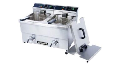adcraft df 12l2 fryer 50 pound double tank electric countertop deep fryer review
