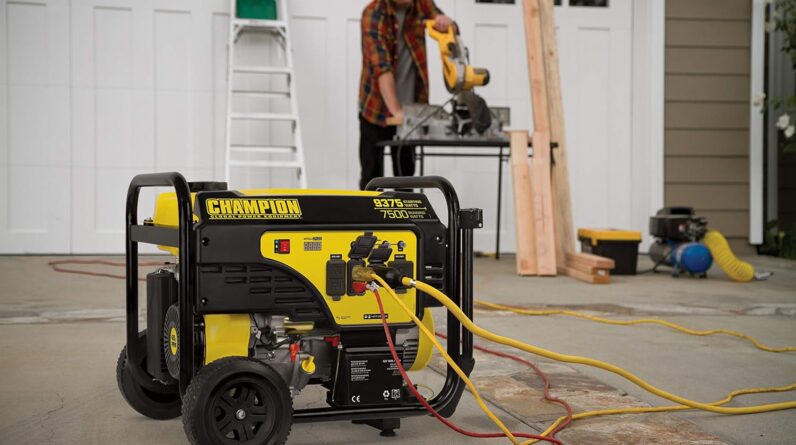 champion portable generator with electric start review