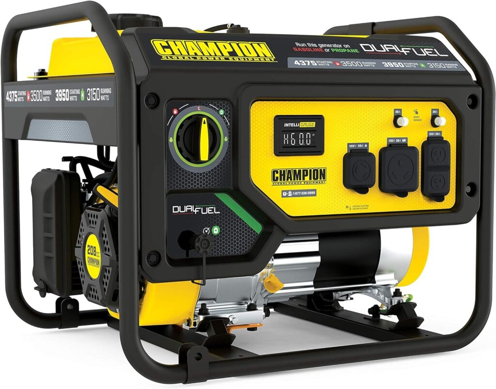 Champion Power Equipment 200965 4375/3500-Watt Dual Fuel Portable Generator, RV Ready Champion Power Equipment 200965 4375/3500-Watt Dual Fuel Portable Generator, RV Ready