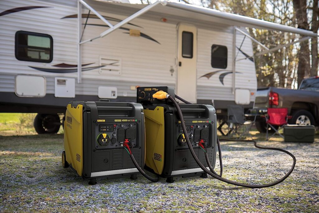 Champion Power Equipment 200988 4500-Watt Dual Fuel RV Ready Portable Inverter Generator, Electric Start Champion Power Equipment 200988 4500-Watt Dual Fuel RV Ready Portable Inverter Generator, Electric Start