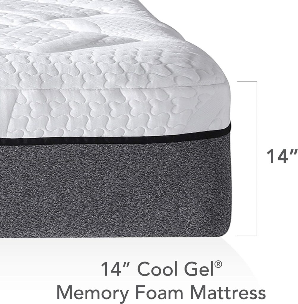 Classic Brands Cool Gel Quilted Memory Foam 14-Inch Mattress | CertiPUR-US Certified | Bed-in-a-Box, California King