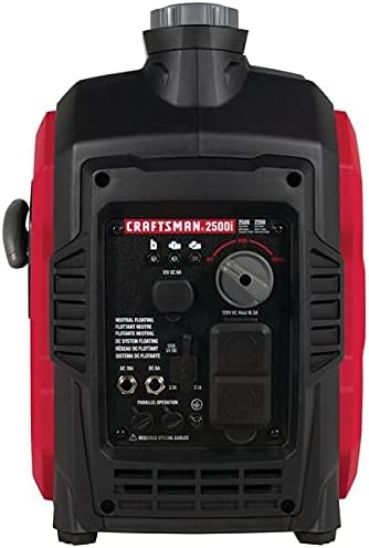 Craftsman C0010250 2,500-Watt Gas Portable Generator - Reliable Power for Outdoor Activities - Quiet Operation - Lightweight and Compact Design - Powered by Generac - 50 State/CARB Compliant