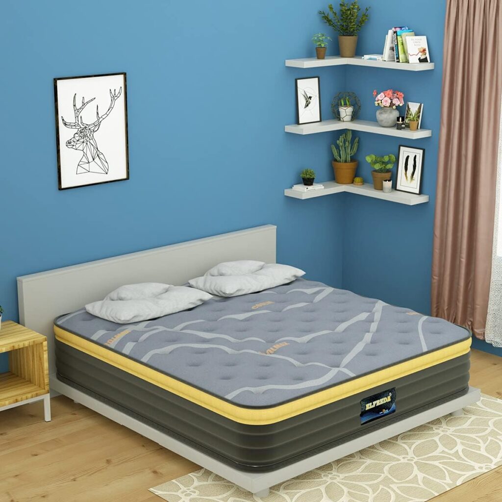 Elfreda Short Queen Mattress, RV Mattress (60x74 12 inch Pillow Top Innersprings Hybrid Mattress, Memory Foam and Pocket Spring Firm Mattress, Supportive  Pressure Relief Mattress, Bed in a Bag