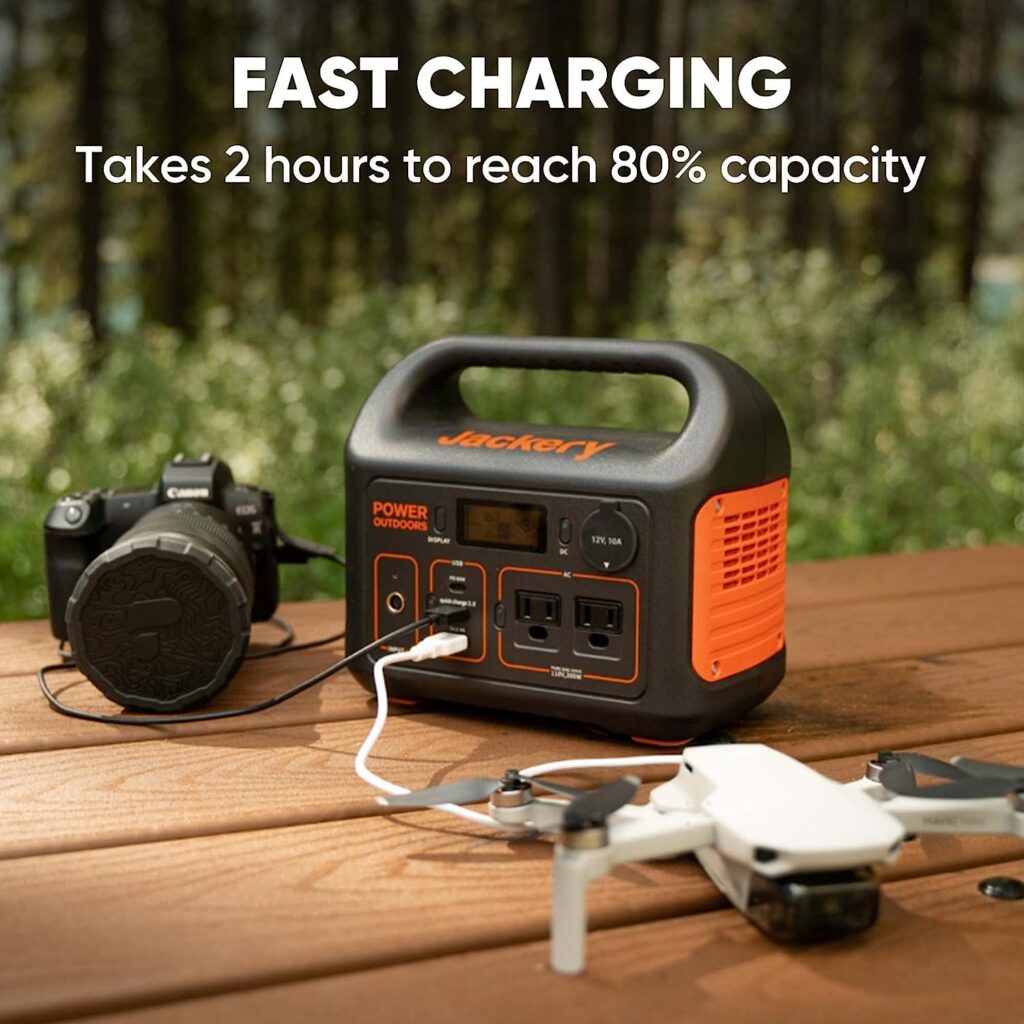 Explore 300 Portable Power Station + 1XSolarSaga 100Wï¼ Jackery Portable Solar Generator for Outdoor Adventure Car Camping