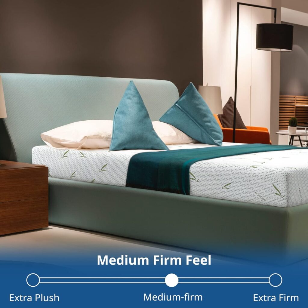 FONTOI Queen Size Mattress in a Box, 10 inch Bed Mattresses Made in USA with Breathable Bamboo Cover  Full Size Mattress in a Box, 10 inch Bed Mattresses, Cooling Gel Green Tea Memory Foam