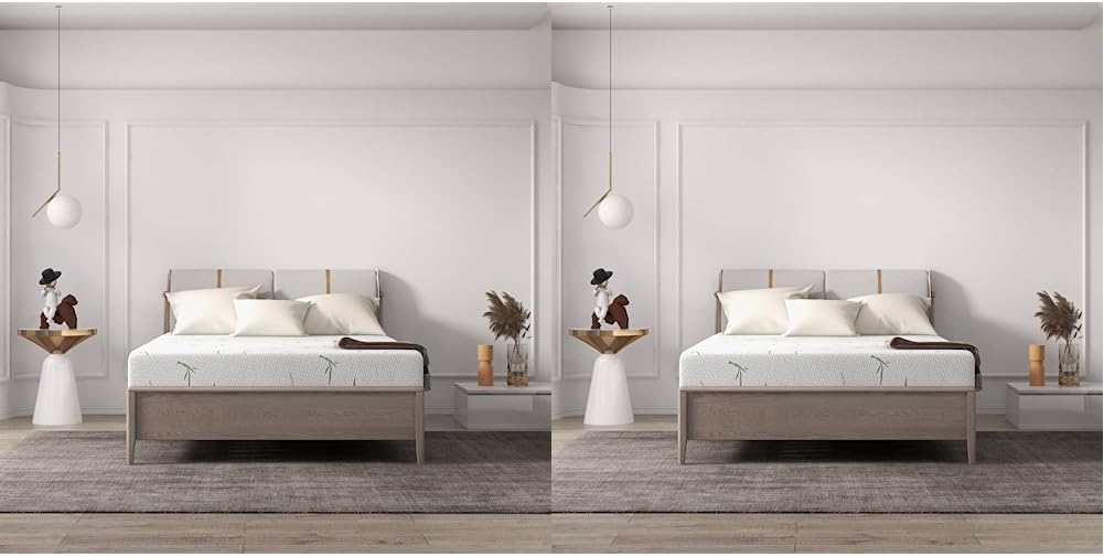 FONTOI Queen Size Mattress in a Box, 10 inch Bed Mattresses Made in USA with Breathable Bamboo Cover  Full Size Mattress in a Box, 10 inch Bed Mattresses, Cooling Gel Green Tea Memory Foam