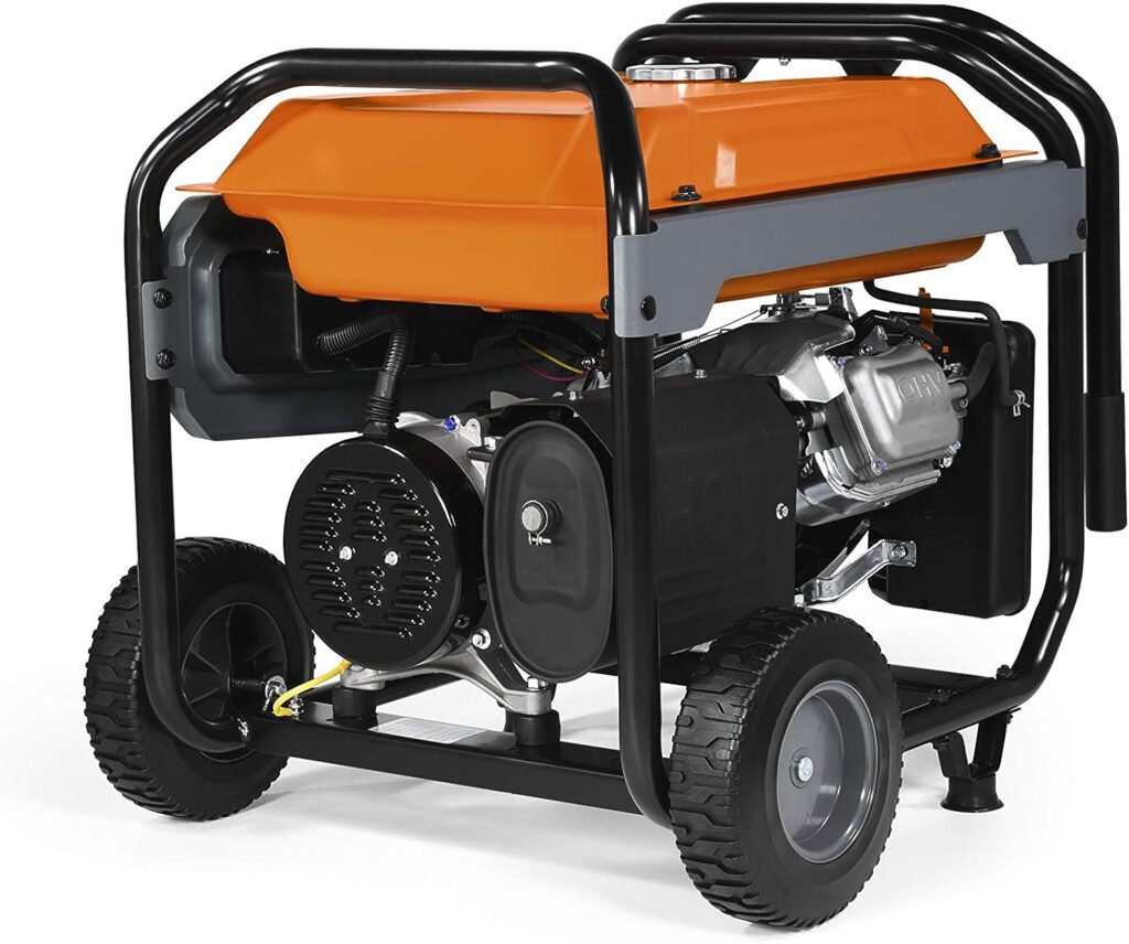 Generac GP8000E 8,000-Watt Gas-Powered Portable Generator - Electric Start, CO-Sense, CARB Compliant - Reliable Power for Emergencies  Recreation, Long Runtime, Durable Design