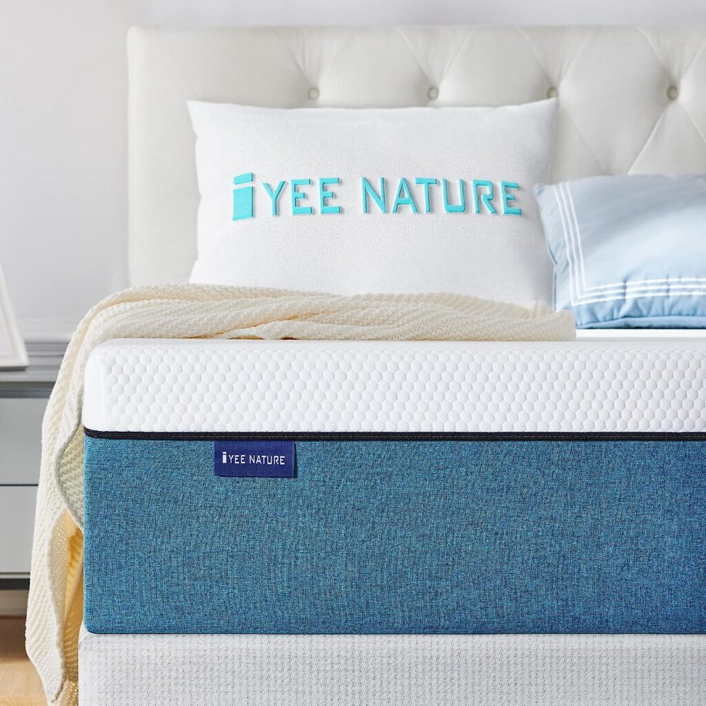 IYEE NATURE King Mattress, 14 inch Gel Memory Foam King Mattress in a Box, with CertiPUR-US Beds Mattresses Medium Firm Foam Mattress for Sleep Mattress King Size 76 * 80 * 14 inch ASIN: B08YKKSV67