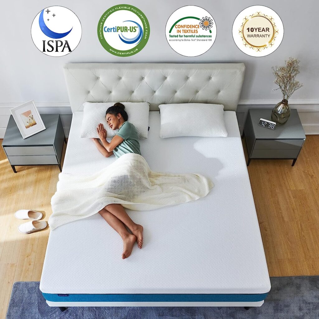 IYEE NATURE King Mattress, 14 inch Gel Memory Foam King Mattress in a Box, with CertiPUR-US Beds Mattresses Medium Firm Foam Mattress for Sleep Mattress King Size 76 * 80 * 14 inch ASIN: B08YKKSV67