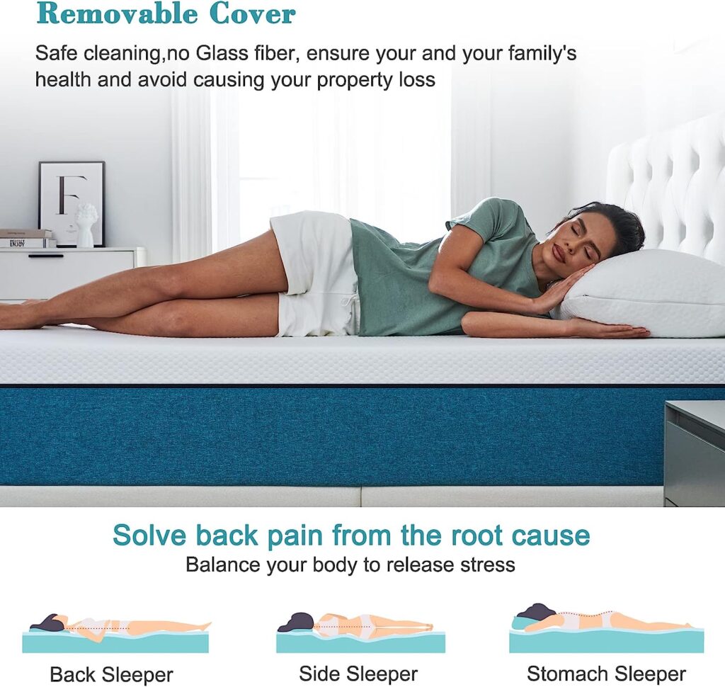 IYEE NATURE King Mattress, 14 inch Gel Memory Foam King Mattress in a Box, with CertiPUR-US Beds Mattresses Medium Firm Foam Mattress for Sleep Mattress King Size 76 * 80 * 14 inch ASIN: B08YKKSV67