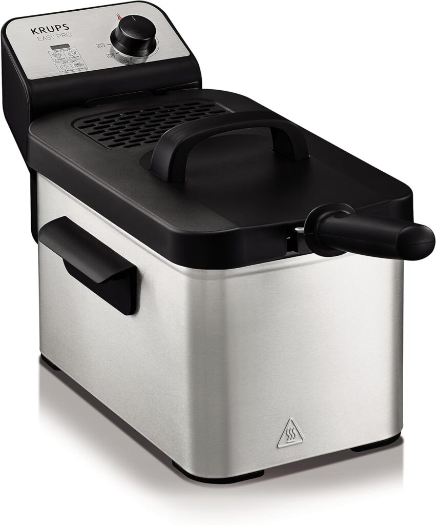 Krups KJ33 Easy Pro 2.5 L Deep-Fryer with Snack Accessory with Food Presets and Timer, Stainless Steel Krups KJ33 Easy Pro 2.5 L Deep-Fryer with Snack Accessory with Food Presets and Timer, Stainless Steel