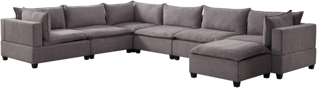 Lilola Home LHF-81400-9A Sectional, Light Gray