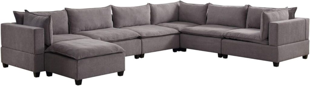 Lilola Home LHF-81400-9A Sectional, Light Gray