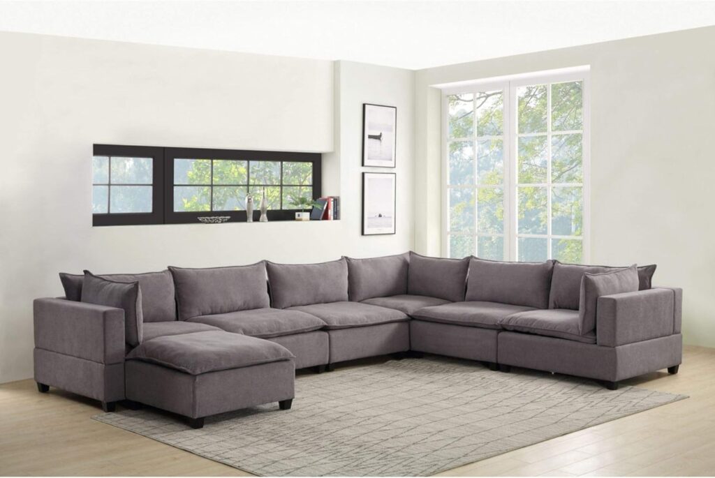 Lilola Home LHF-81400-9A Sectional, Light Gray