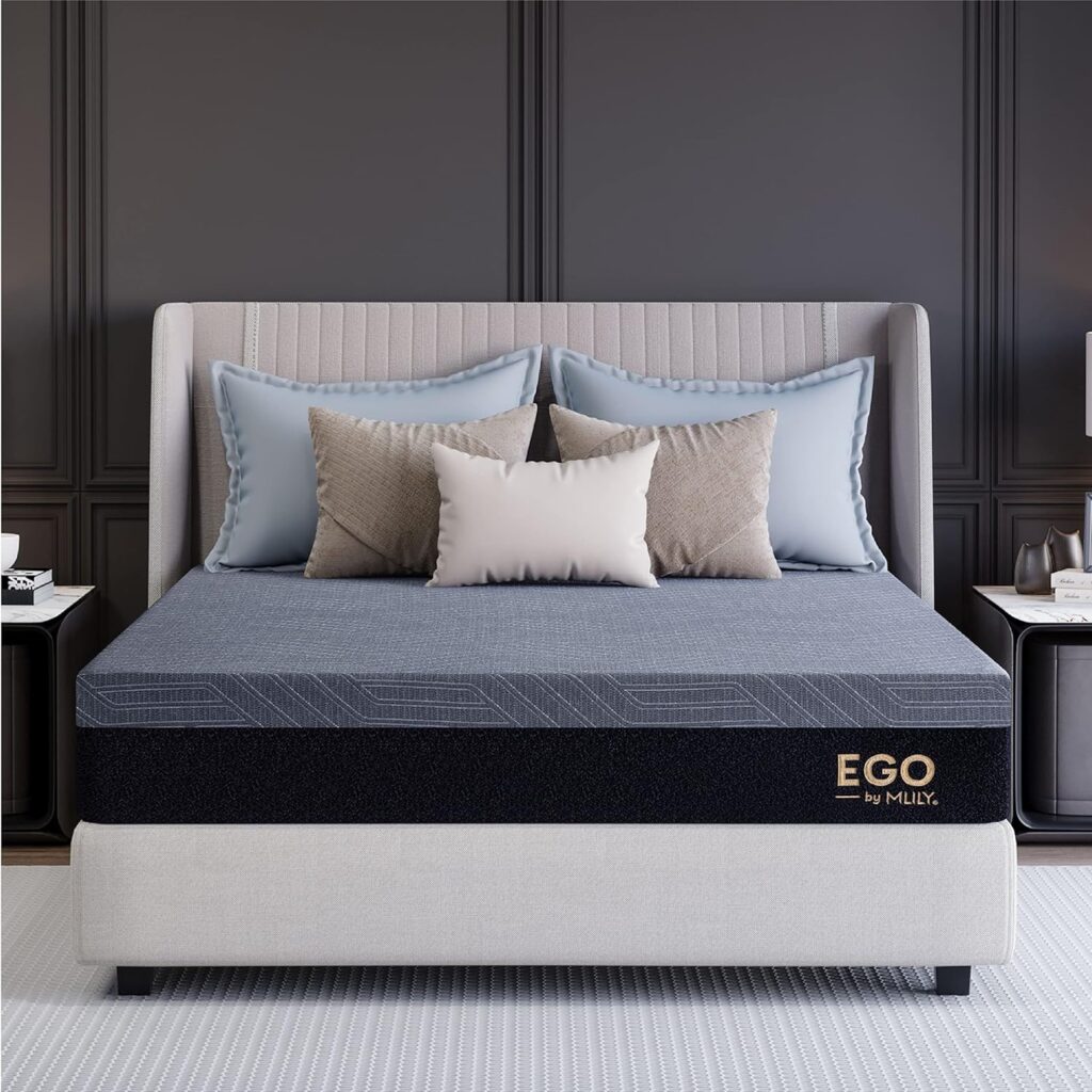MLILY EGO Copper Full Memory Foam Mattress 12 Inch, Copper Gel Infused Mattress Bed in A Box CertiPUR-US Certified Made in USA, Medium Plush, 54”x75”x12”, Darkgray