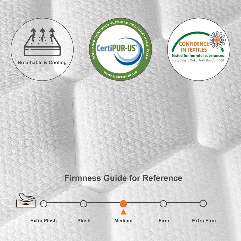 Molblly King Mattress, 14 Inch Cooling-Gel Memory Foam and Individually Pocket Innerspring Hybrid Mattress, King Bed Mattress in a Box, CertiPUR-US Certified,76”*80”, Medium Firm Mattress