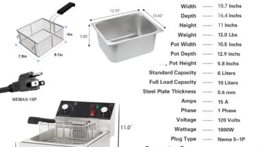 nuonuole commercial electric deep fryer review