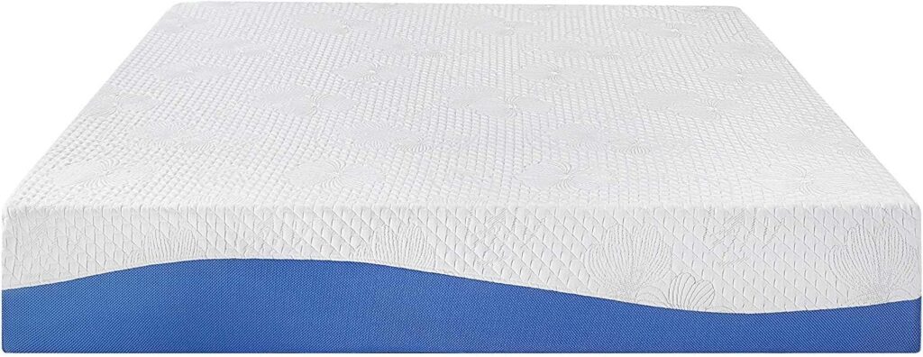 Olee Sleep 10 Inch Gel Infused Layer Top Memory Foam Mattress, King, Blue 18 inch Heavy Duty King Steel Slat, No Box Spring Needed, Metal, Black Olee Sleep 10 Inch Gel Infused Layer Top Memory Foam Mattress, King, Blue 18 inch Heavy Duty King Steel Slat, No Box Spring Needed, Metal, Black