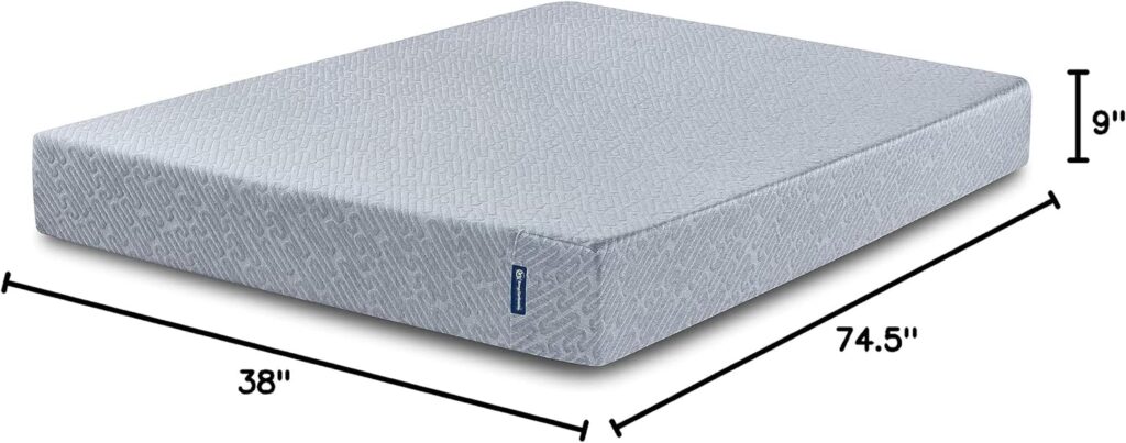 Serta - 9 inch Cooling Gel Memory Foam Mattress, Queen Size, Medium-Firm, Supportive, CertiPur-US Certified, 100-Night Trial - Sheepless Night,Blue Serta - 9 inch Cooling Gel Memory Foam Mattress, Queen Size, Medium-Firm, Supportive, CertiPur-US Certified, 100-Night Trial - Sheepless Night,Blue