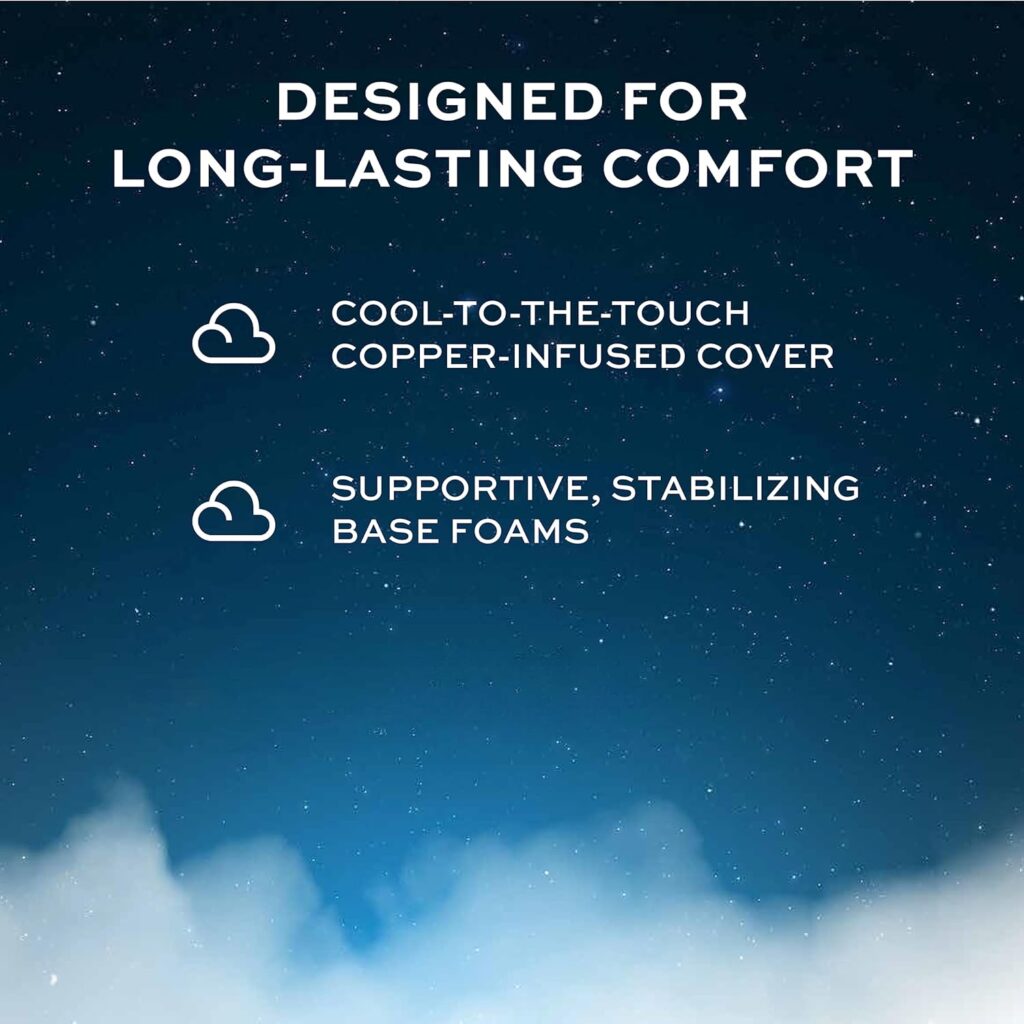 Slumbercrest by Slumberland Memory Foam 10 inch Queen Size Mattress Bed with Copper Cooling Cover and Cooling Infused Gel-Foam - Pressure Relieving Base Foam Provides Comfort, Stability, and Support Slumbercrest by Slumberland Memory Foam 10 inch Queen Size Mattress Bed with Copper Cooling Cover and Cooling Infused Gel-Foam - Pressure Relieving Base Foam Provides Comfort, Stability, and Support