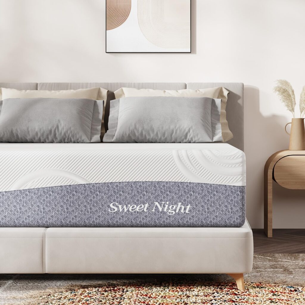 Sweetnight California King Mattress,12 Inch Gel Bamboo Charcoal Memory Foam Mattress for Cooling Sleep  Pressure Relief, Plush Foam Mattress with Motion Isolation, Mattress in a Box, Luna, Gray+white Sweetnight California King Mattress,12 Inch Gel Bamboo Charcoal Memory Foam Mattress for Cooling Sleep  Pressure Relief, Plush Foam Mattress with Motion Isolation, Mattress in a Box, Luna, Gray+white