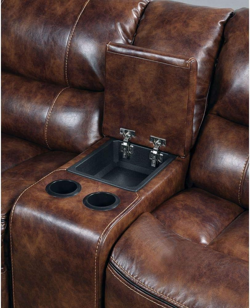 UBGO Sectional Manual, Living Room Furniture Sets,Upholstered PU Leather Sofá Extra Wide Lounge Couch with 2 Consoles,4 Cup Holders and Storage,Full Extension Recliner Sofa, Brown B UBGO Sectional Manual, Living Room Furniture Sets,Upholstered PU Leather Sofá Extra Wide Lounge Couch with 2 Consoles,4 Cup Holders and Storage,Full Extension Recliner Sofa, Brown B