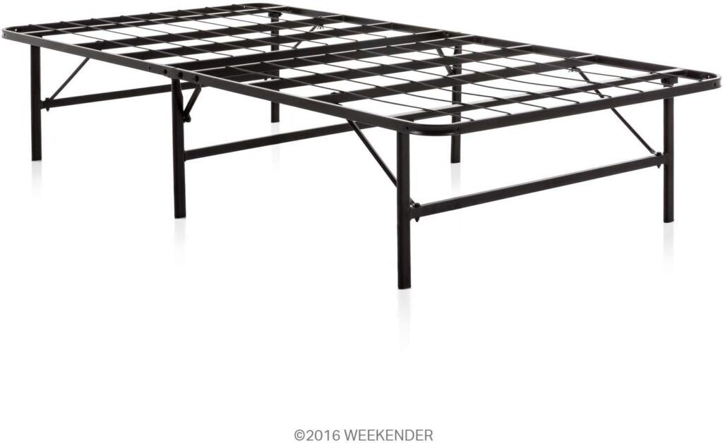 Weekender 10 Inch Hybrid Mattress with Weekender 14 Inch Folding Platfrom Bed Frame - California King