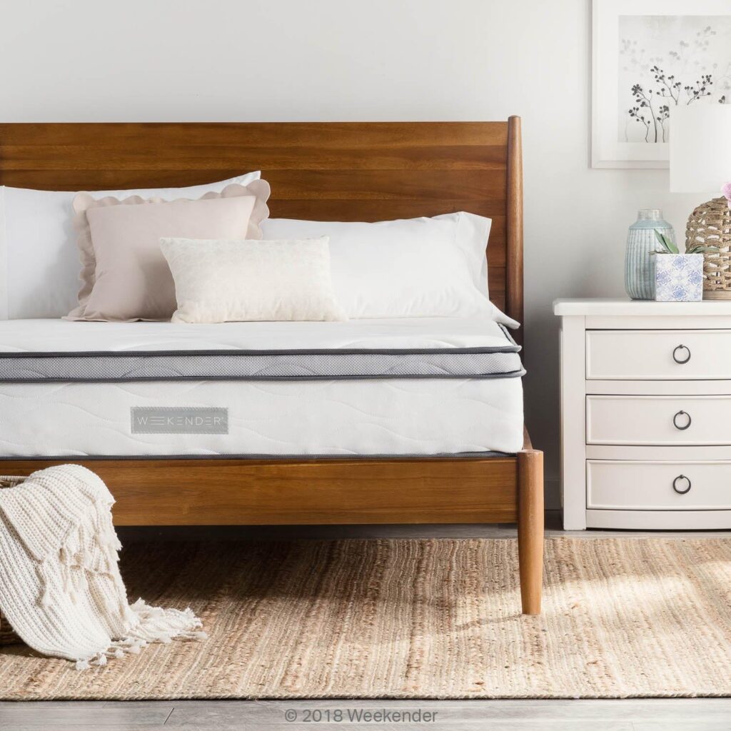 Weekender 10 Inch Hybrid Mattress with Weekender 14 Inch Folding Platfrom Bed Frame - California King