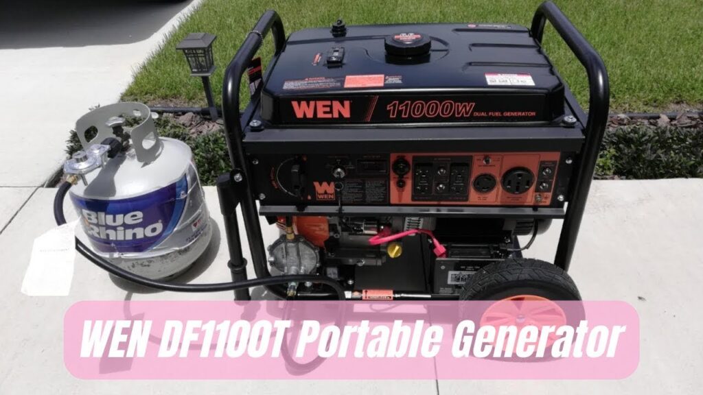 WEN DF1100T 11,000-Watt 120V/240V Dual Fuel Portable Generator with Wheel Kit and Electric Start - CARB Compliant, Black WEN DF1100T 11,000-Watt 120V/240V Dual Fuel Portable Generator with Wheel Kit and Electric Start - CARB Compliant, Black
