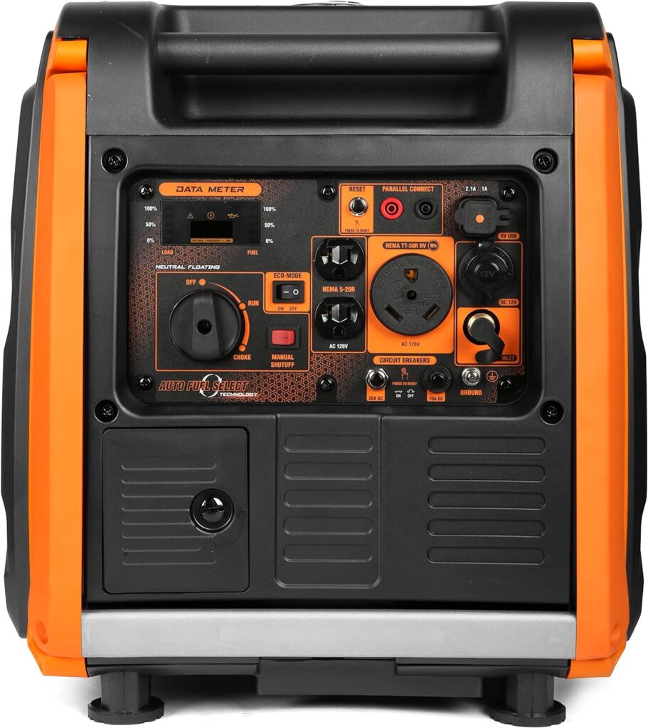 WEN DF450i Super Quiet 4500-Watt Dual RV-Ready Portable Inverter Generator with Fuel Shut-Off