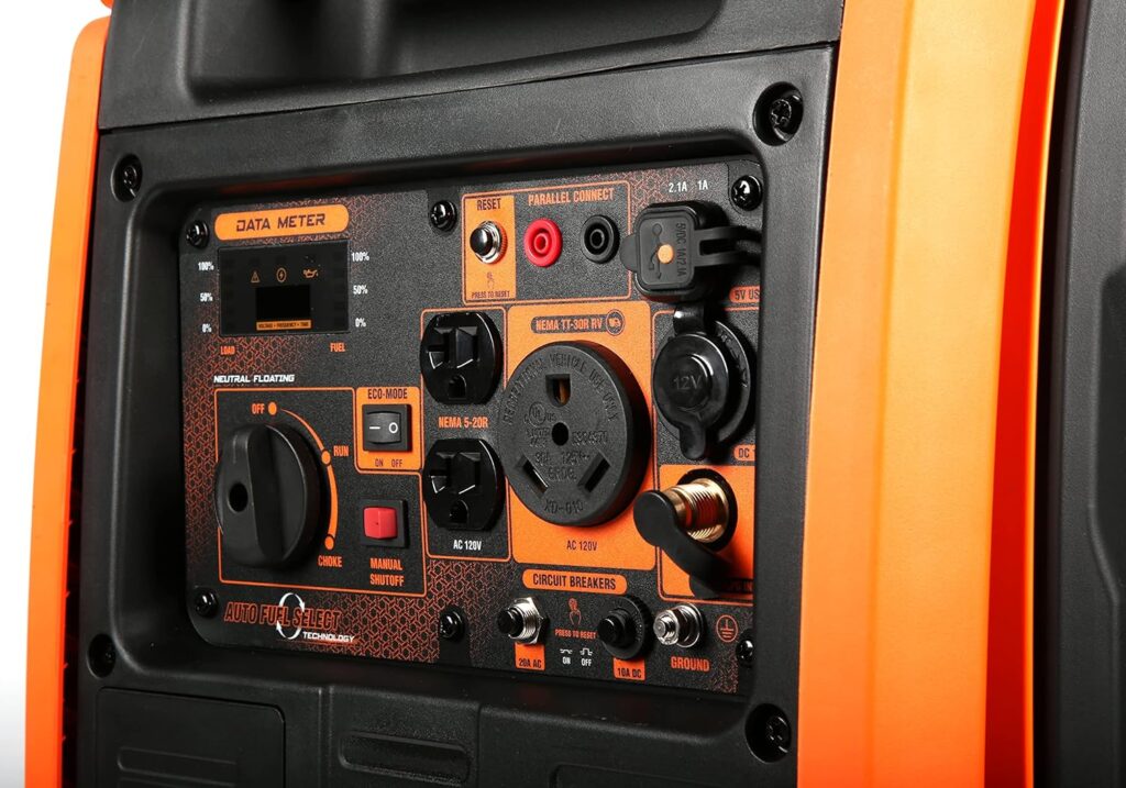 WEN DF450i Super Quiet 4500-Watt Dual RV-Ready Portable Inverter Generator with Fuel Shut-Off