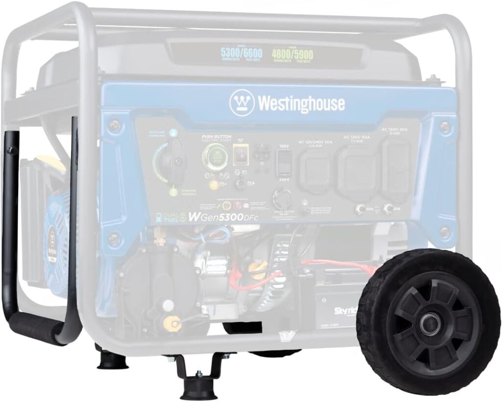 Westinghouse Outdoor Power Equipment 6600 Peak Watt Home Backup Portable Generator, Electric Start, Transfer Switch Ready 30A Outlet, RV Ready 30A Outlet, CO Sensor, CARB Compliant,Blue