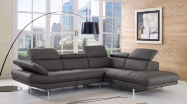 whiteline modern living pandora sectional dark gray review