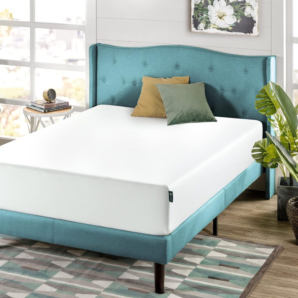 Zinus 10 Inch Green Tea Memory Foam Mattress / CertiPUR-US Certified / Bed-in-a-Box / Pressure Relieving, White, King