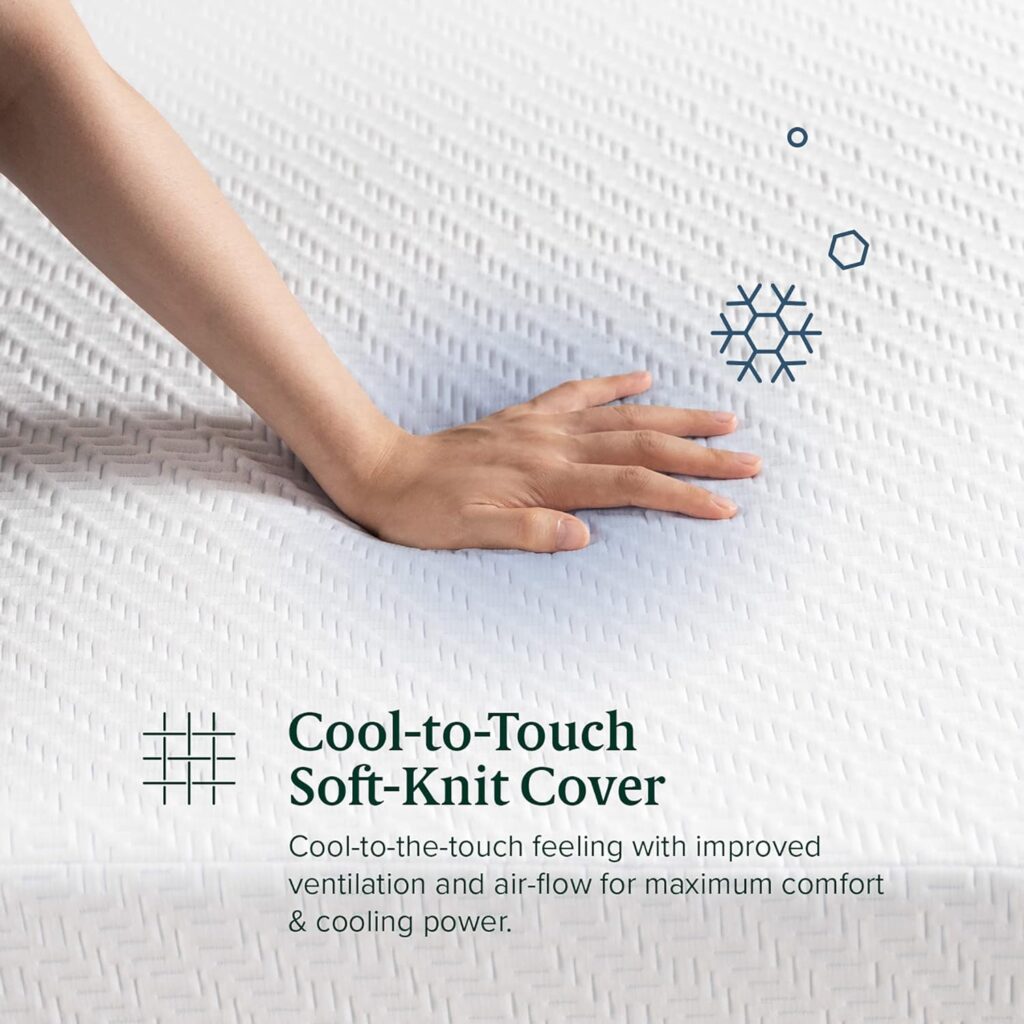 ZINUS 12 Inch Ultra Cooling Gel Memory Foam Mattress / Cool-to-Touch Soft Knit Cover / Pressure Relieving / CertiPUR-US Certified / Bed-in-a-Box / All-New / Made in USA, Queen,White