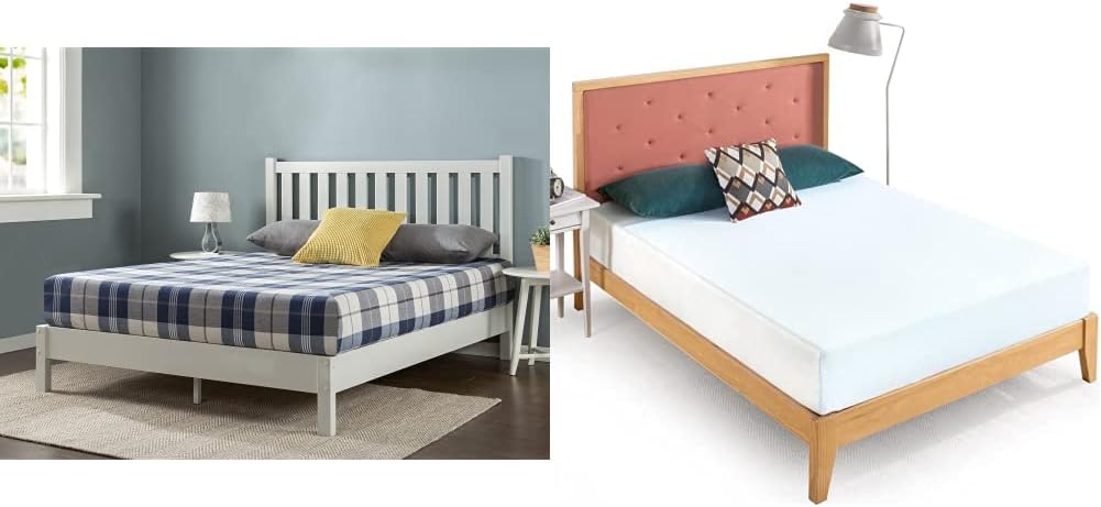 ZINUS Wen Wood Deluxe Platform Bed Frame, Full  10 Inch Green Tea Cooling Gel Memory Foam Mattress / Cooling Gel Foam / Pressure Relieving / CertiPUR-US Certified / Bed-in-a-Box, Full ZINUS Wen Wood Deluxe Platform Bed Frame, Full  10 Inch Green Tea Cooling Gel Memory Foam Mattress / Cooling Gel Foam / Pressure Relieving / CertiPUR-US Certified / Bed-in-a-Box, Full
