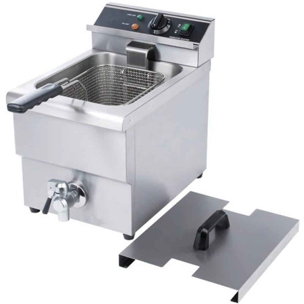 FSE DF-12L Electric Countertop Deep Fryer with 25 Pound Single Tank, Stainless Steel,Silver FSE DF-12L Electric Countertop Deep Fryer with 25 Pound Single Tank, Stainless Steel,Silver