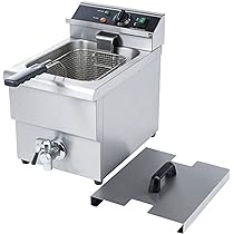 FSE DF-12L Electric Countertop Deep Fryer with 25 Pound Single Tank, Stainless Steel,Silver FSE DF-12L Electric Countertop Deep Fryer with 25 Pound Single Tank, Stainless Steel,Silver