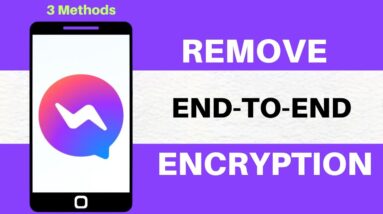 How to remove end to end encryption on messenger - Disable turn off Facebook end-to-end encryption
