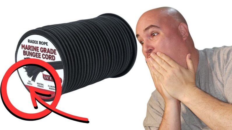 Radix Rope Marine Grade Bungee Cords Heavy Duty Outdoor   14 x 100ft Bungee Cord Roll 100% Stretch