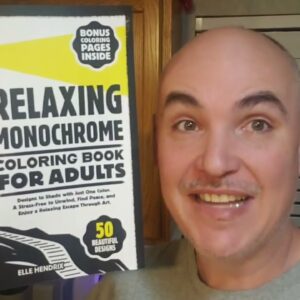 BEST ONE-COLOR-BOOK? Relaxing Monochrome Coloring Book Review Unboxing by Elle Hendrix