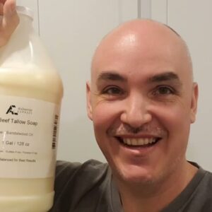 SOFT SKIN? AlchemistExpress Sandalwood Scented Beef Tallow Liquid Soap Review Unboxing Demo