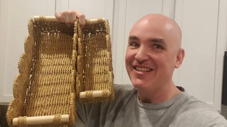 CANT FIND WHAT? SlopHaul Paper Rope Storage Basket with Wooden Handles Review Unboxing Demo Test